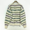 Vintage White 3D Textured Knit Crewneck Sweater Size M