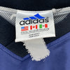 Adidas Logo Embroidered Pullover Jacket Size XL Blue V-Neck
