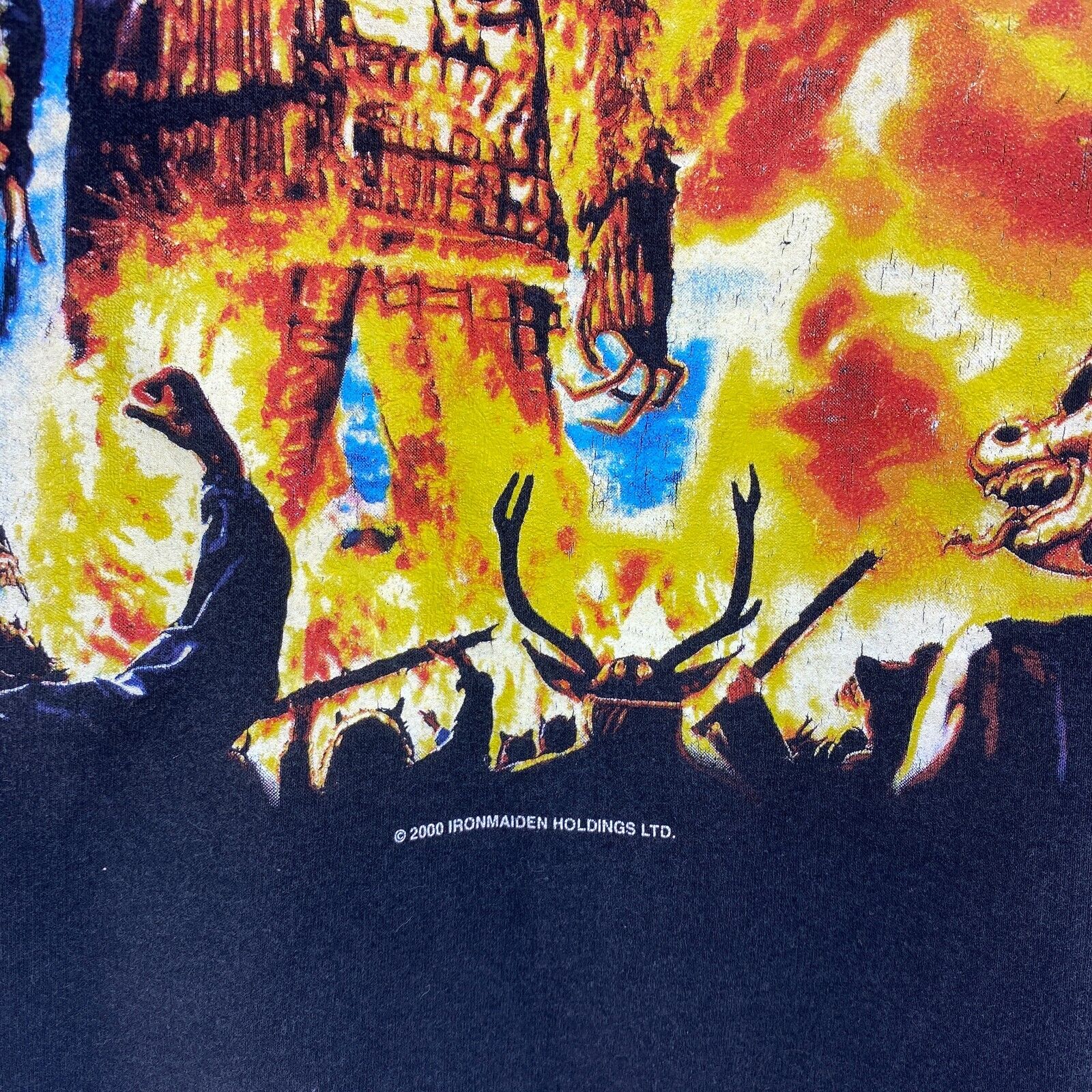 Iron Maiden 2000 Heavy Metal Band Black Hoodie Size XL