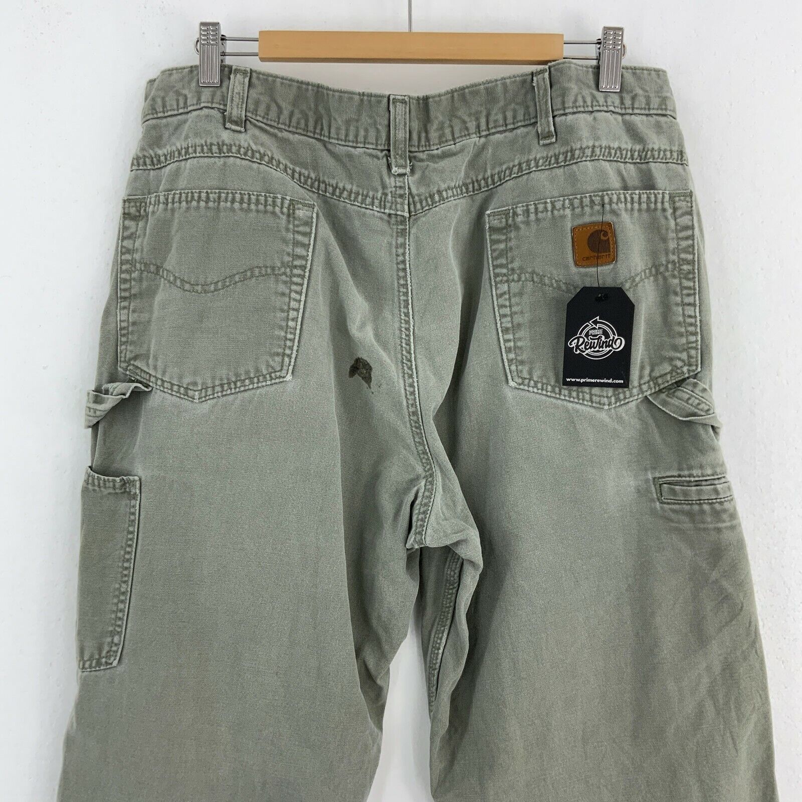 Carhartt Light Gray Carpenter Cargo Pant Size 36x29