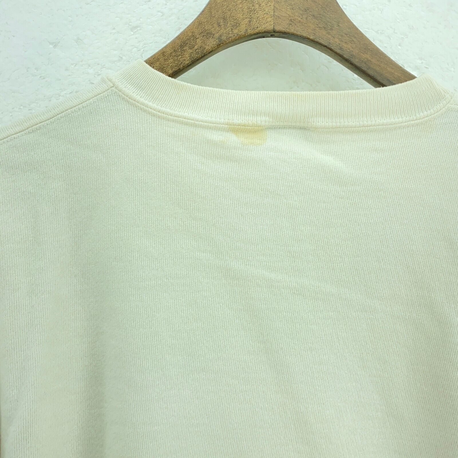Champion Reverse Weave Embroidered Chest Logo White Sweatshirt Size M Women's