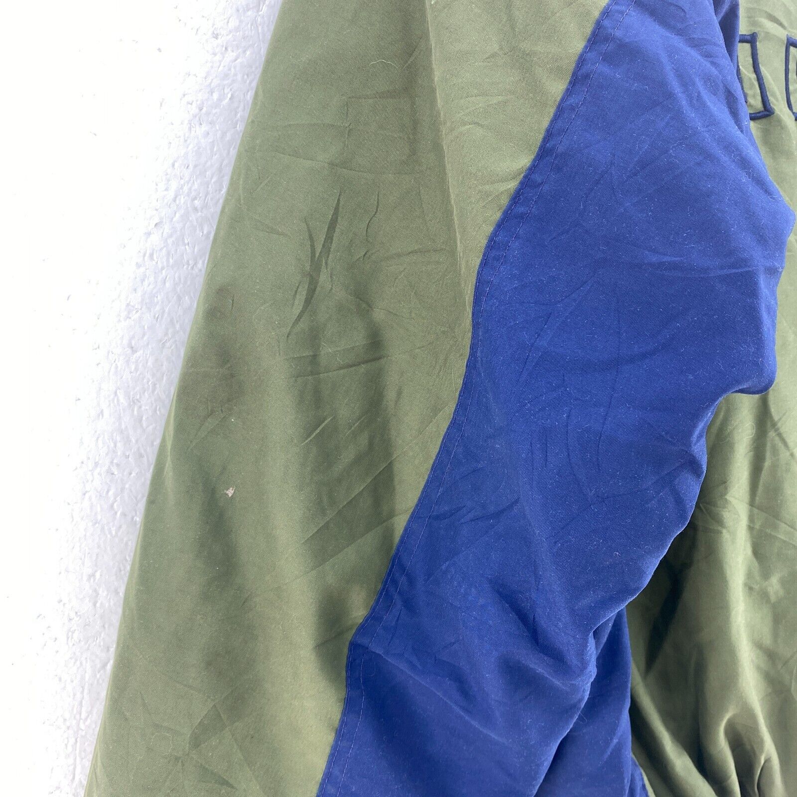 Nike Swoosh Check Embroidered Green Full Zip Hooded Insulated Jacket Size L