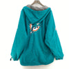 Vintage Reebok Miami Dolphins NFL Full Zip Blue Hooded Insulated Jacket Size M