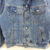 Vintage Lee Button Up Light Wash Blue Denim Jacket Size M Trucker