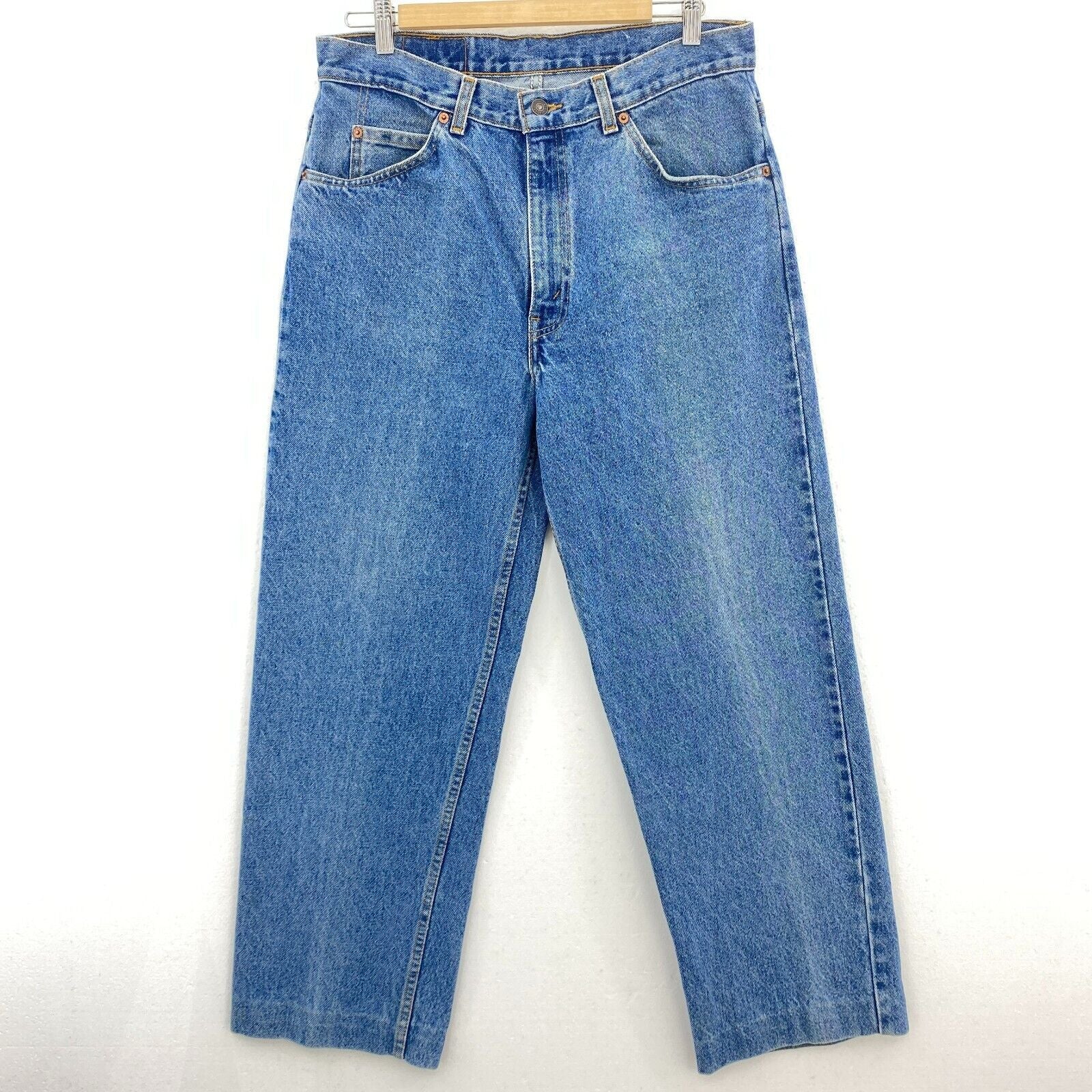 Levi's Orange Tab Dark Wash Blue Jeans Straight Size 32 x 28
