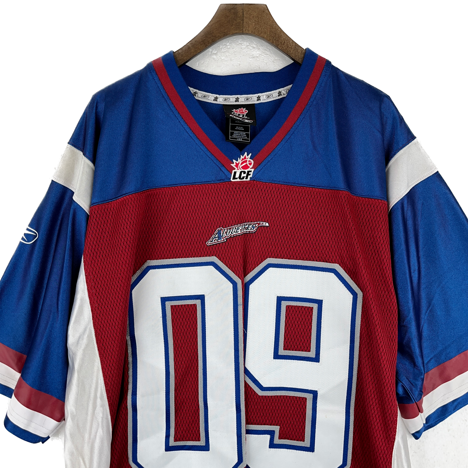 Reebok Montreal Alouettes CFL #09 Kummer Mesh Burgundy Blue Jersey Size L