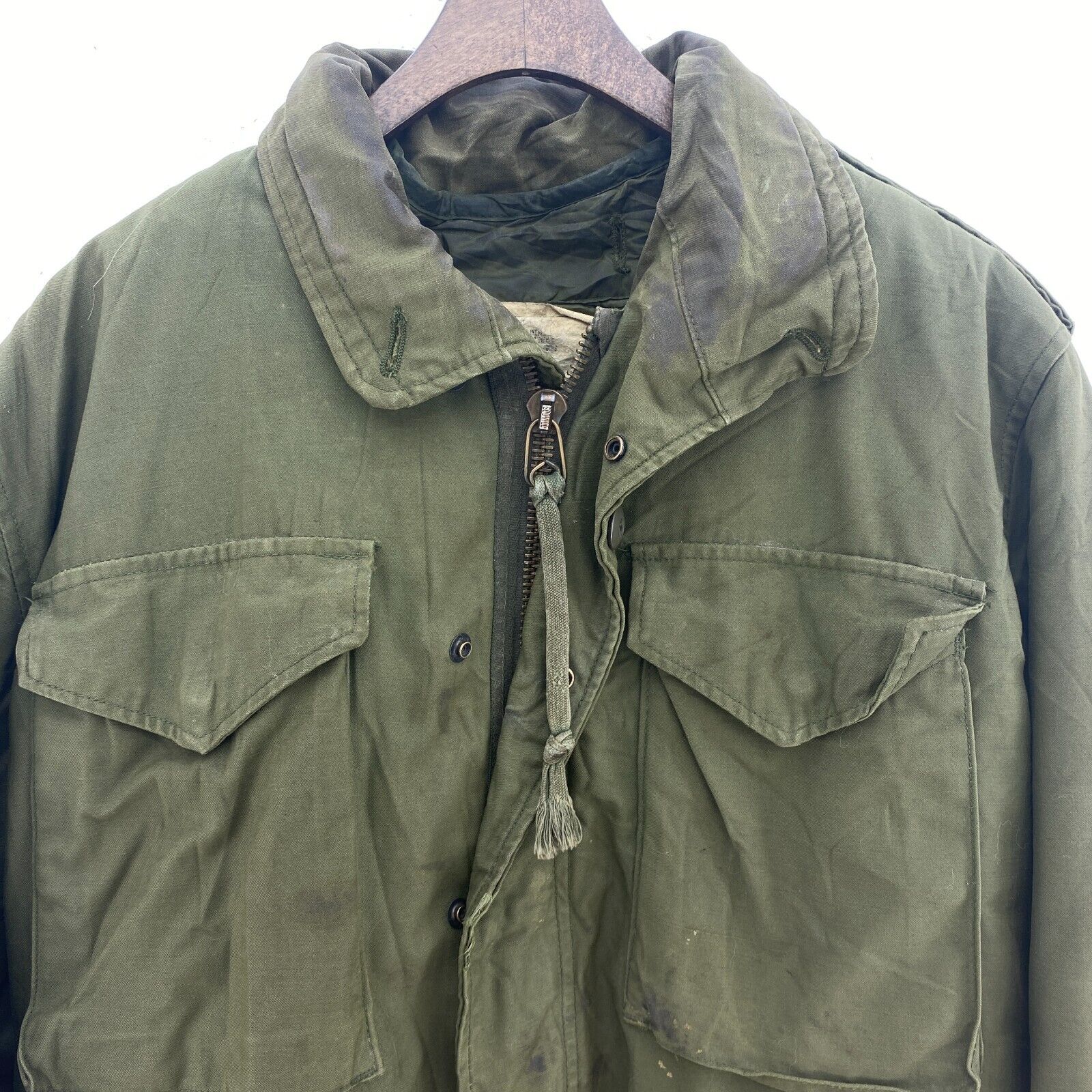 Military 3 In 1 Full Zip Army Green Parka Coat Jacket Size S