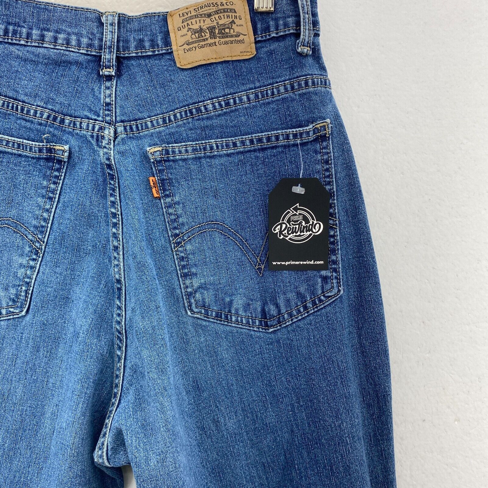 Levi Strauss Orange Tab Medium Wash Blue Straight Jeans Size 29 x 32
