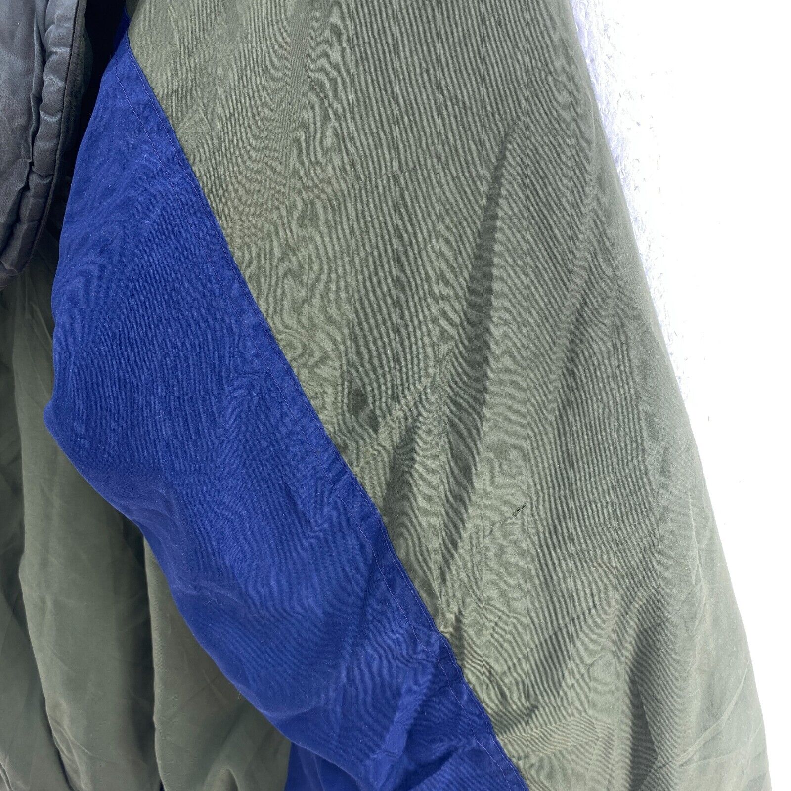 Nike Swoosh Check Embroidered Green Full Zip Hooded Insulated Jacket Size L