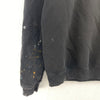 Carhartt Distressed Workwear Black Hoodie Size L Sleeve Spell Out