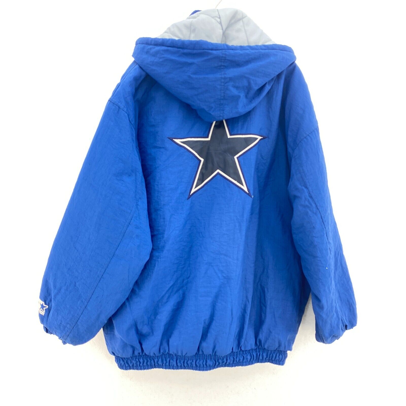 Starter Dallas Cowboys NFL Full Zip Blue Insulated Hooded Jacket Size L