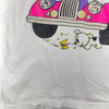 Vintage Betty Boop Car Dog White T-shirt Size L Women's Single Stitch