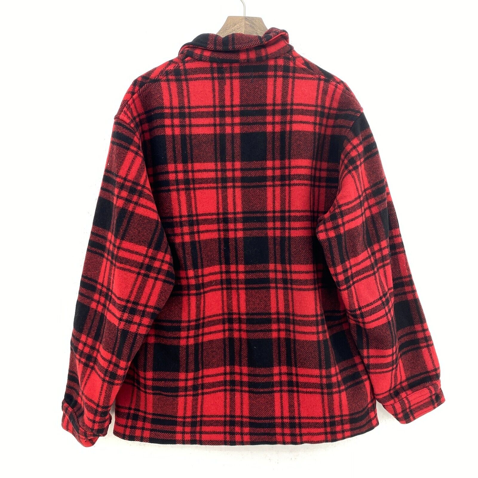 Pendleton Wool Checked Red Button Up Shirt Jacket Shacket Size M