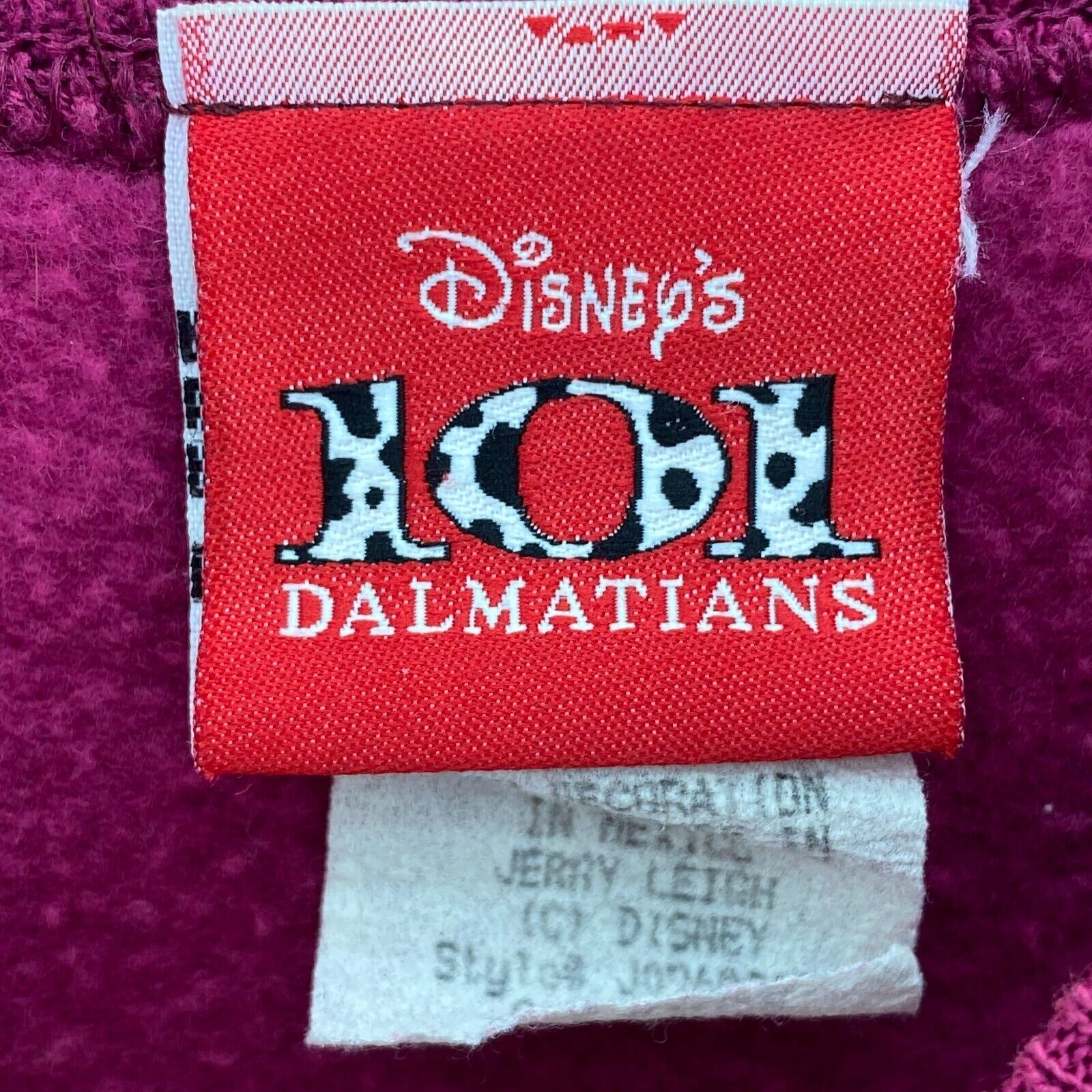 Disney 101 One Hundred and One Dalmatians Purple Sweatshirt Size XL Women's