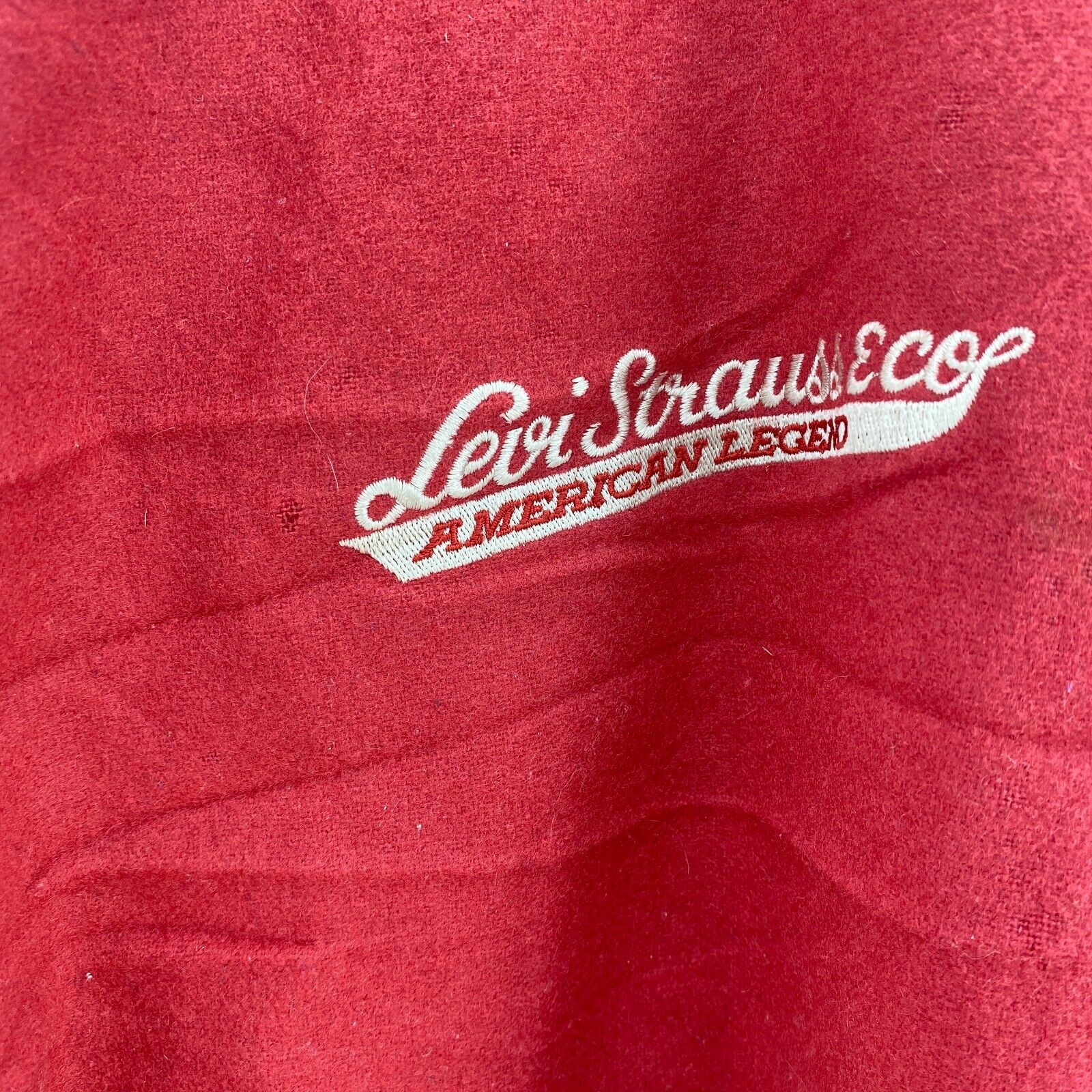 Levi Strauss American Champ League Snapped Red Bomber Jacket Size L