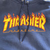 Thrasher Hoodie Magazine Pullover With Logo Blue Skateboard Size S 90s