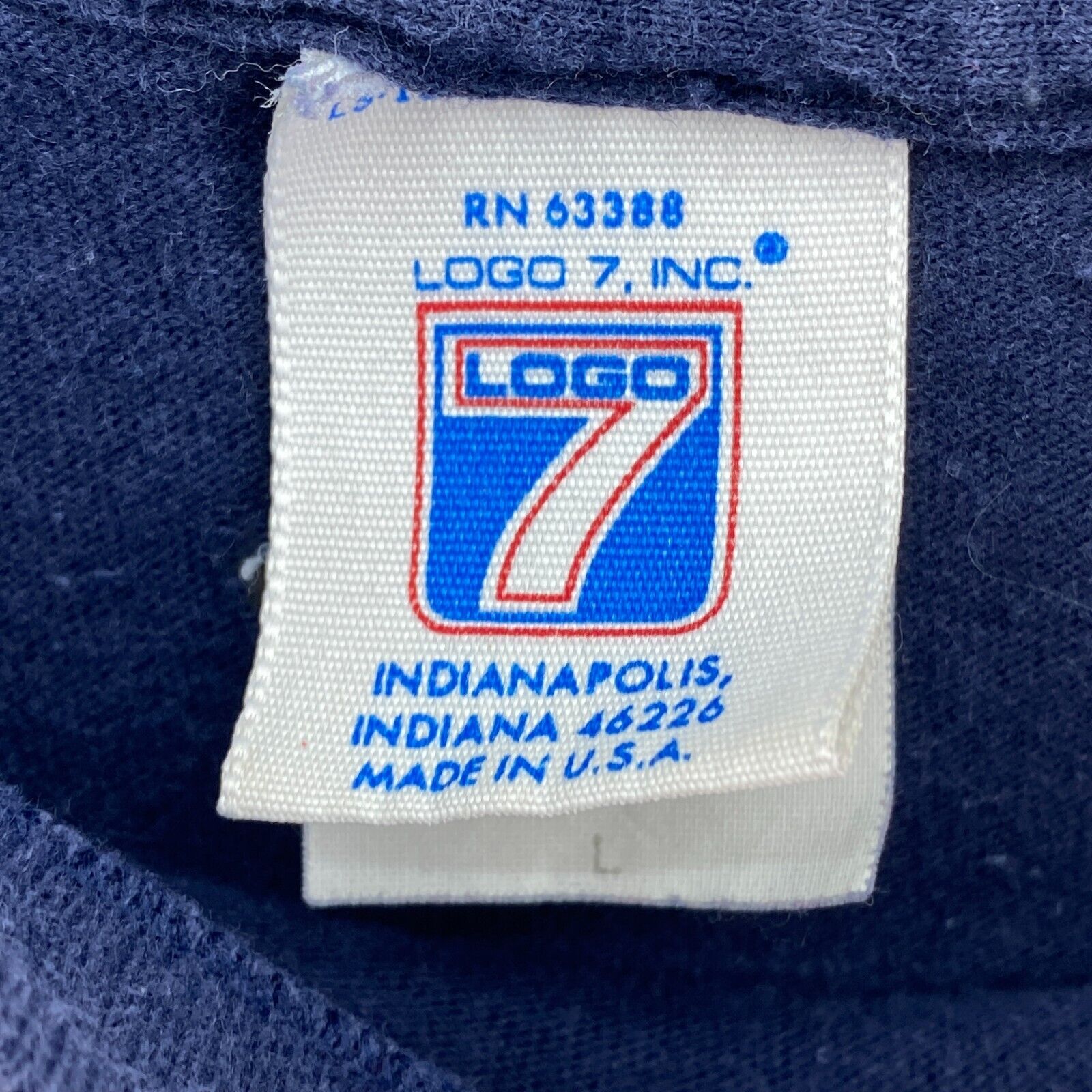 Vintage Logo 7 Minnesota Twins 1991 MLB T-shirt Size L Blue Single Stitch