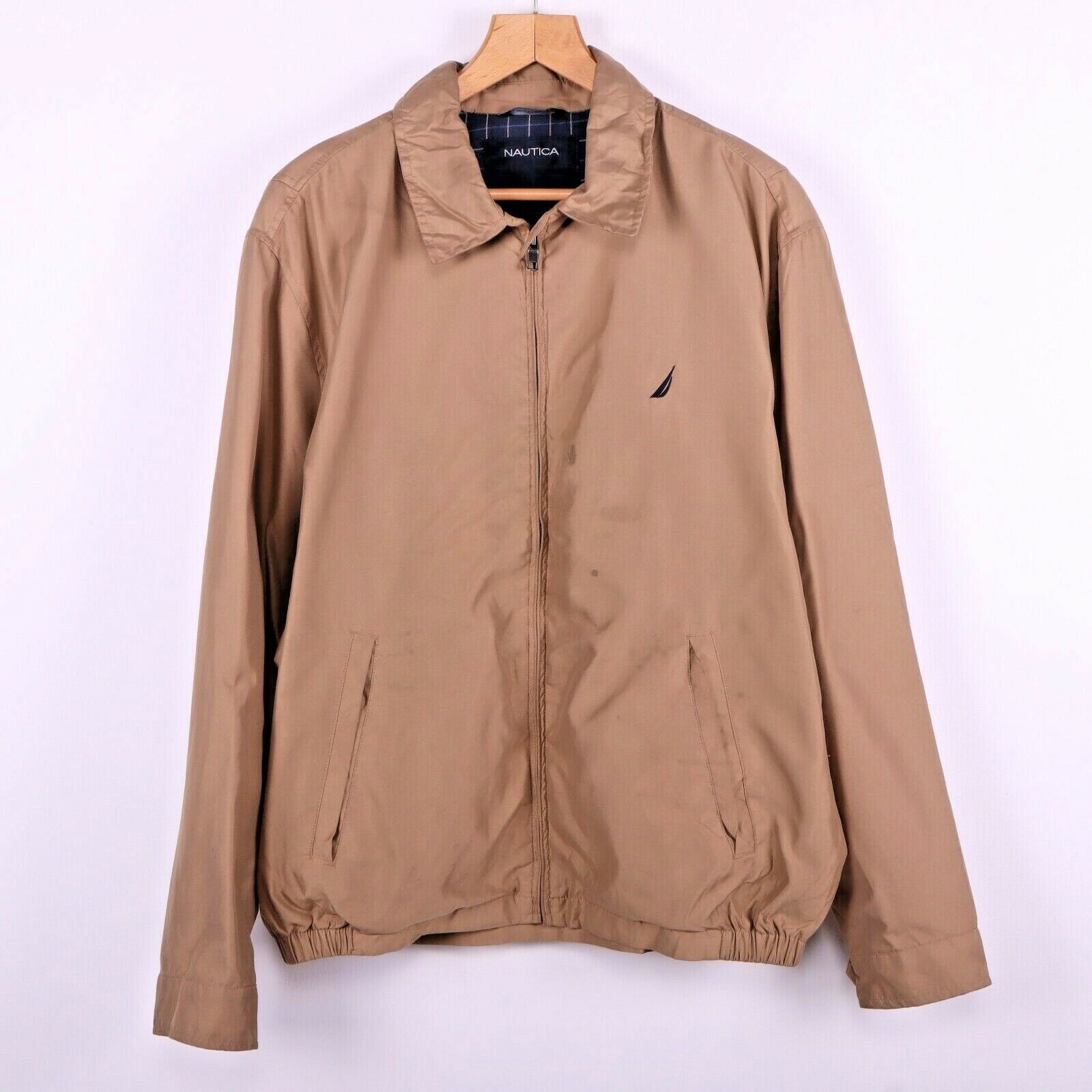 Nautica Vintage Beige Jacket Full Zip Size L