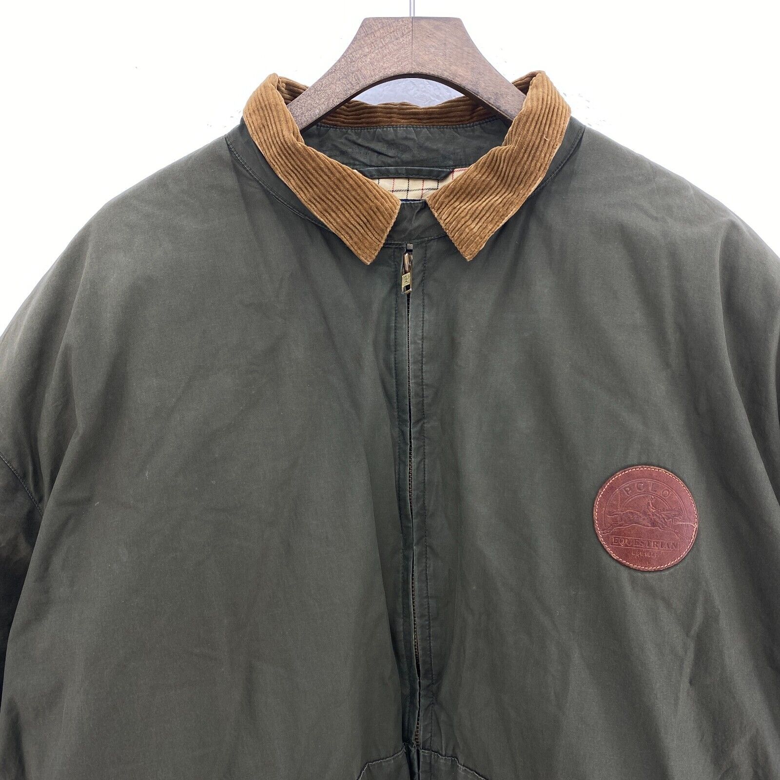 Polo By Ralph Lauren Equestrian Green Insulated Jacket Size L Full Zip Up