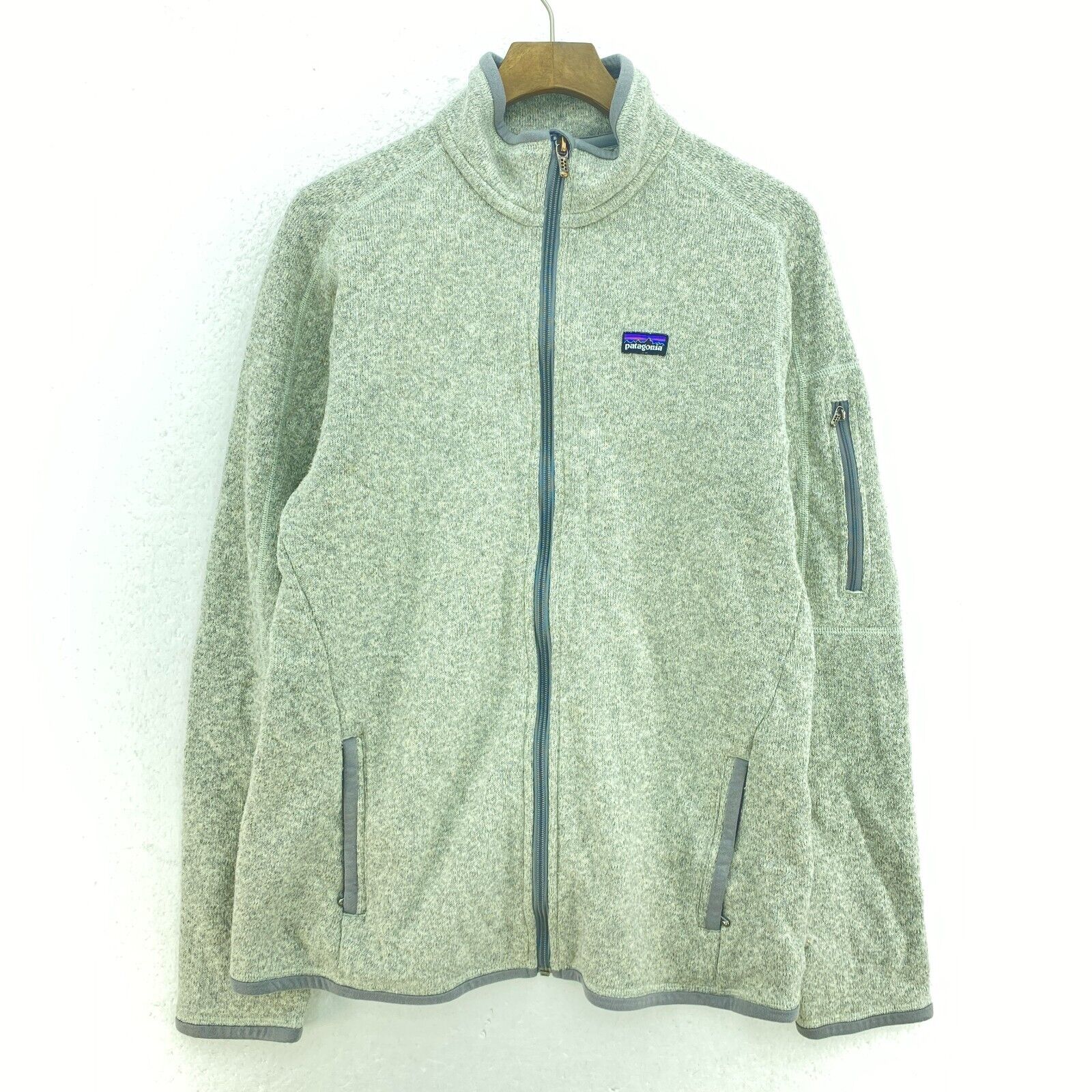 Vintage Heathered Gray Full Zip Fleece Jacket Size L Women's