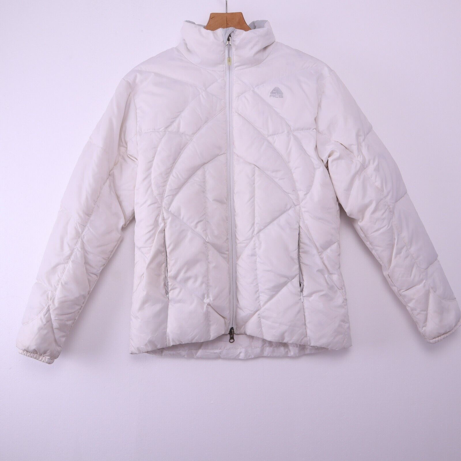 Nike ACG Women's Down Puffer White Full Zip Size Medium