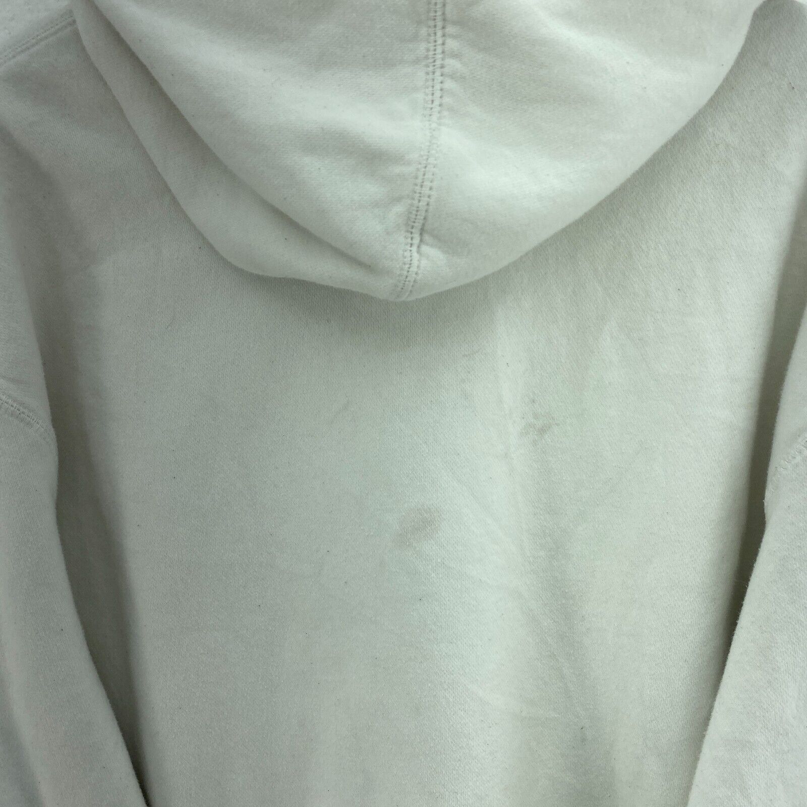Nike Swoosh Check Embroidered White Hoodie Size L