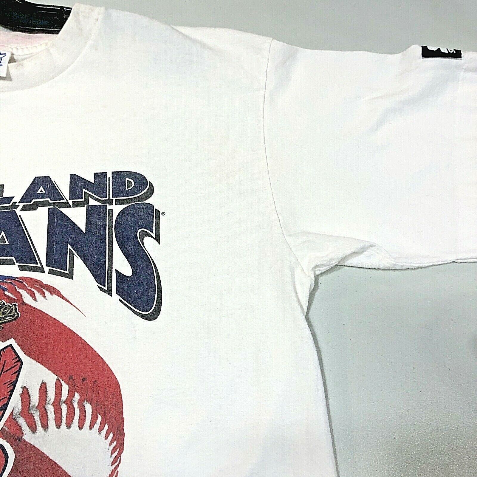 Cleveland Indians 1995 MLB Champ Starter T-shirt Size L Single Stitch