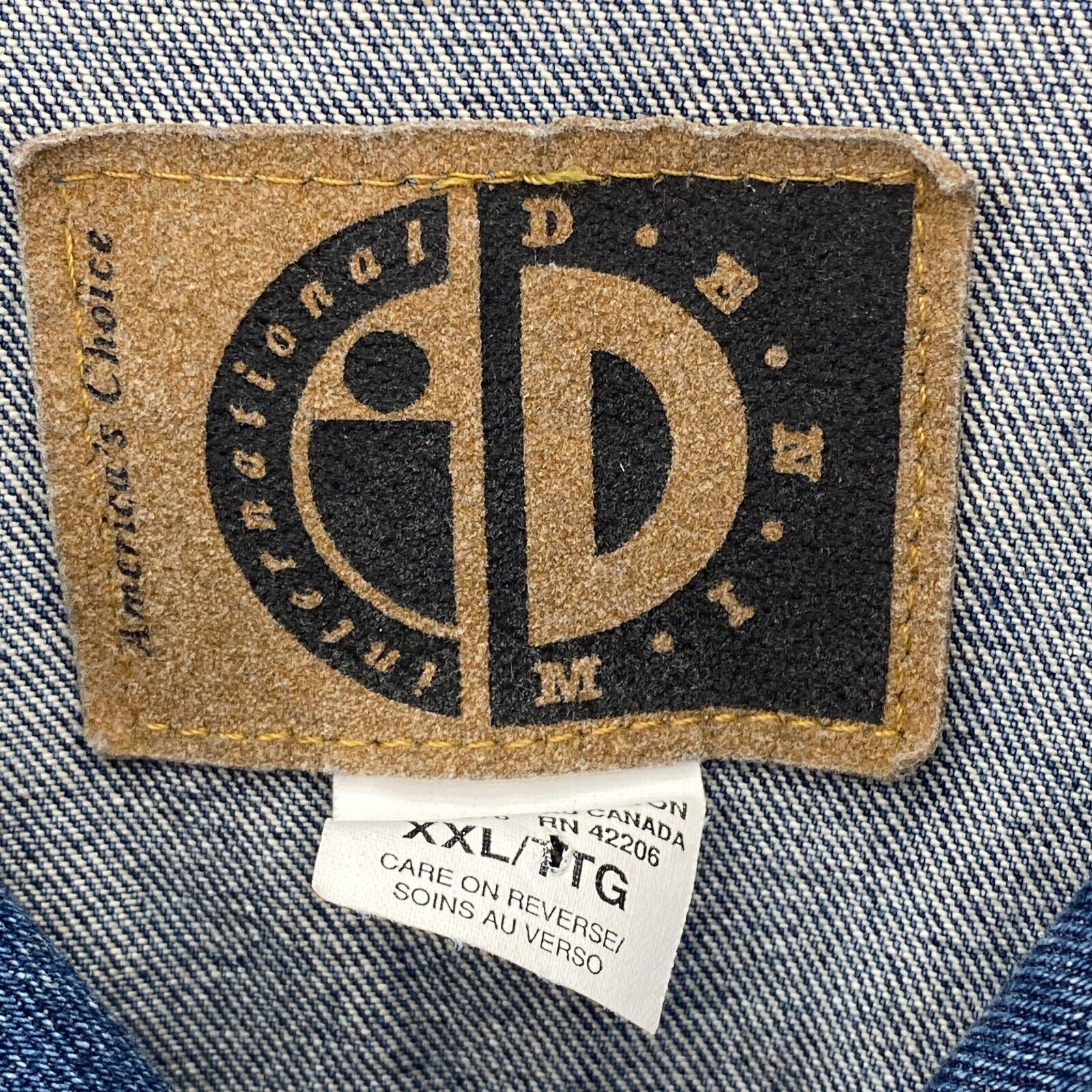 IMAX 25 Annyversary Embroidered Blue Medium Wash Denim Jacket Size XXL