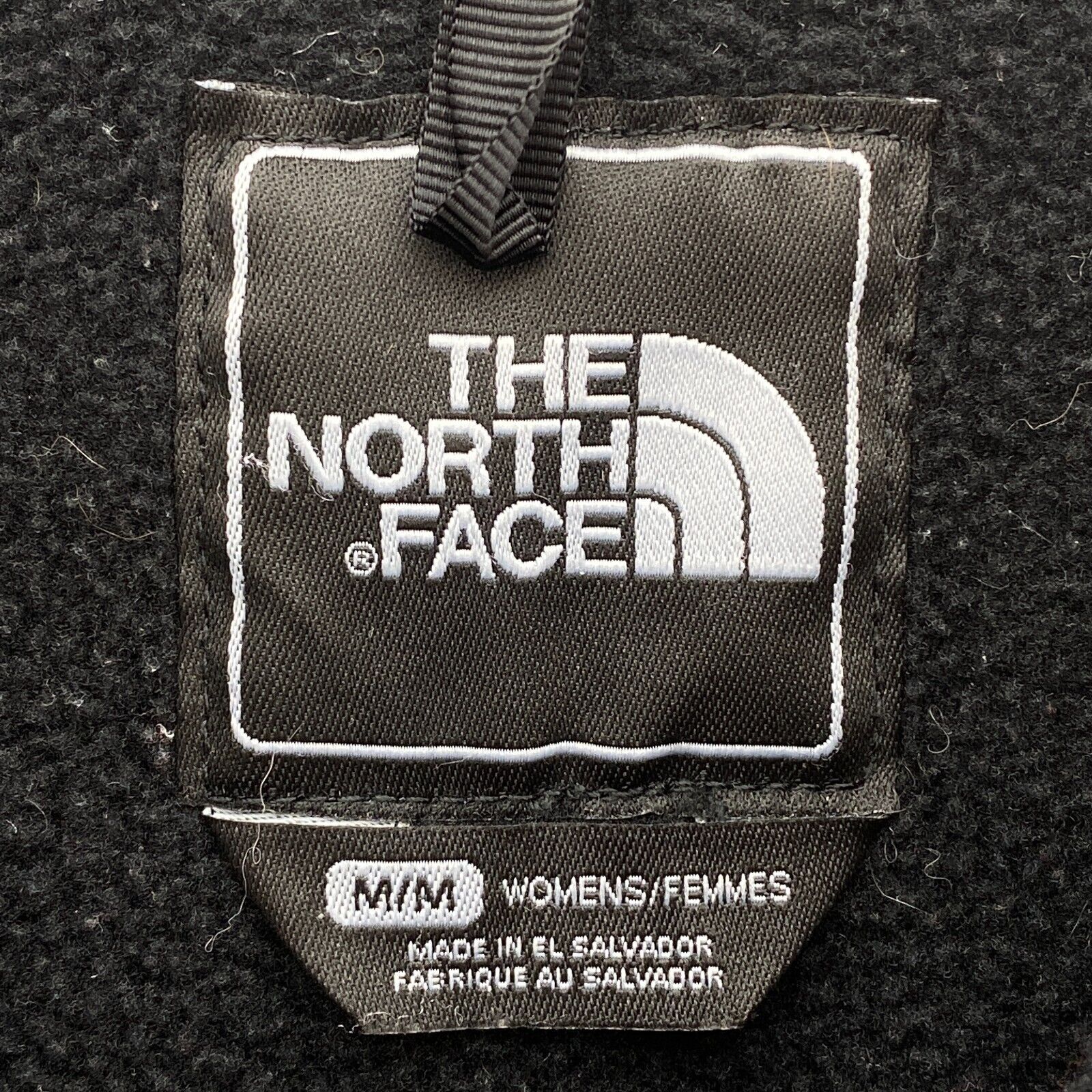 Women's The North Face Zip Pockets Fleece Jacket Full Zip Size M Black