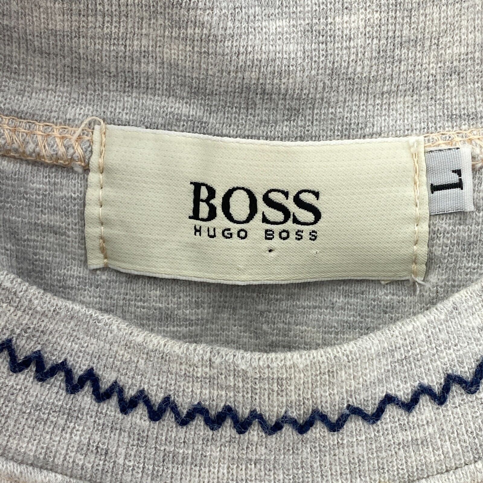 Hugo Boss Classic Embroidered Logo Gray Sweatshirt Size L
