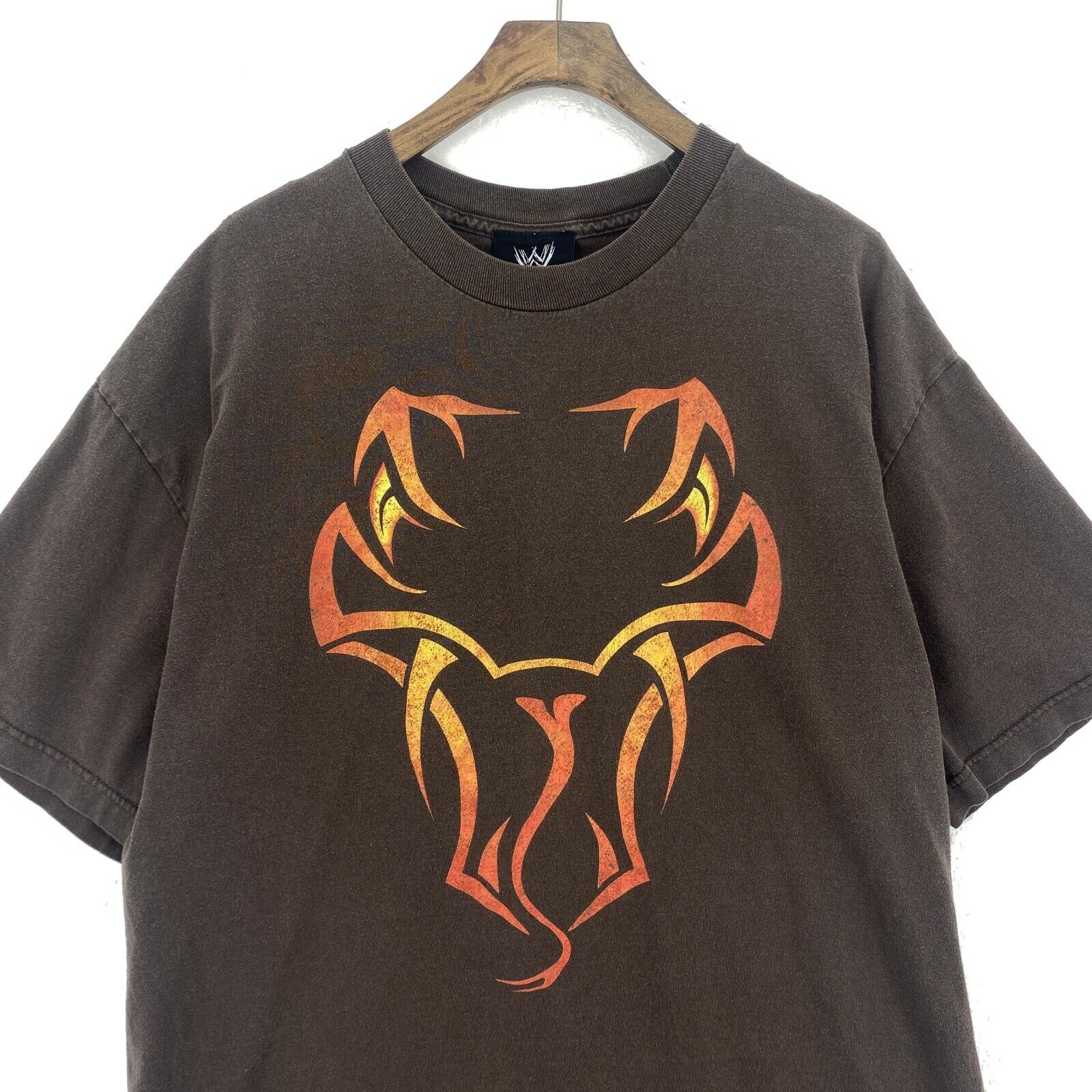 Wrestling WWE Randy Orton Rko Logo Graphic Print Brown T-shirt Size XL