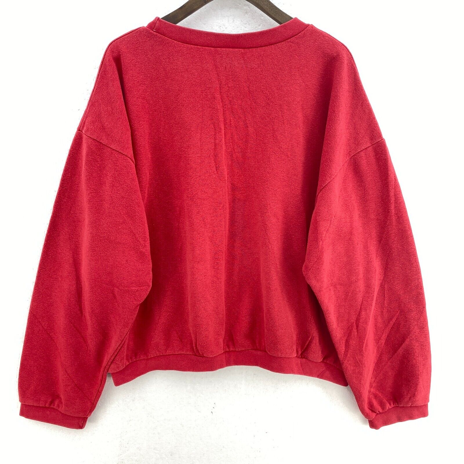 Nike Stitch Logo Red Crew Neck Sweatshirt Size XL