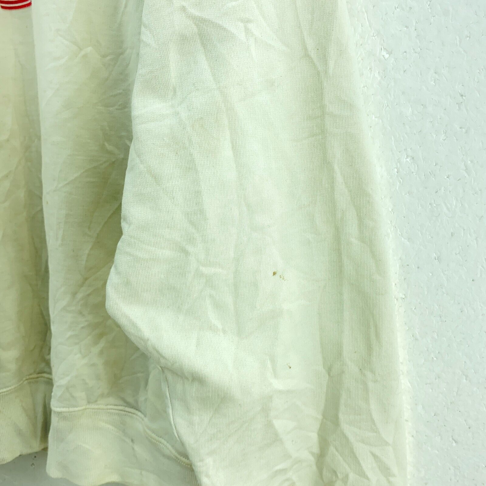 Polo Sport Logo Half Zip White Pullover Sweatshirt Size L