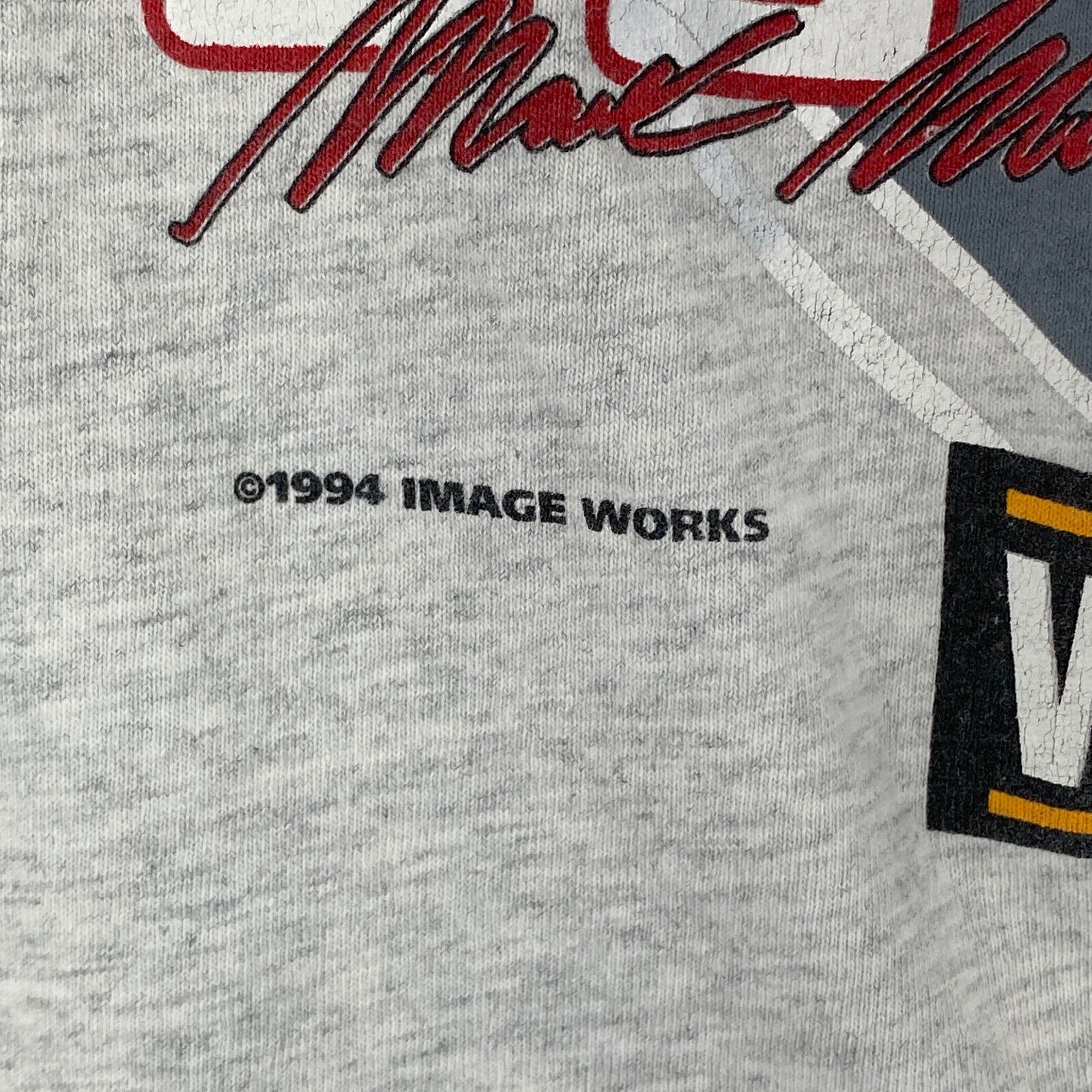 Vintage Mark Martin Winn Dixie Racing Gray T-shirt Size XL