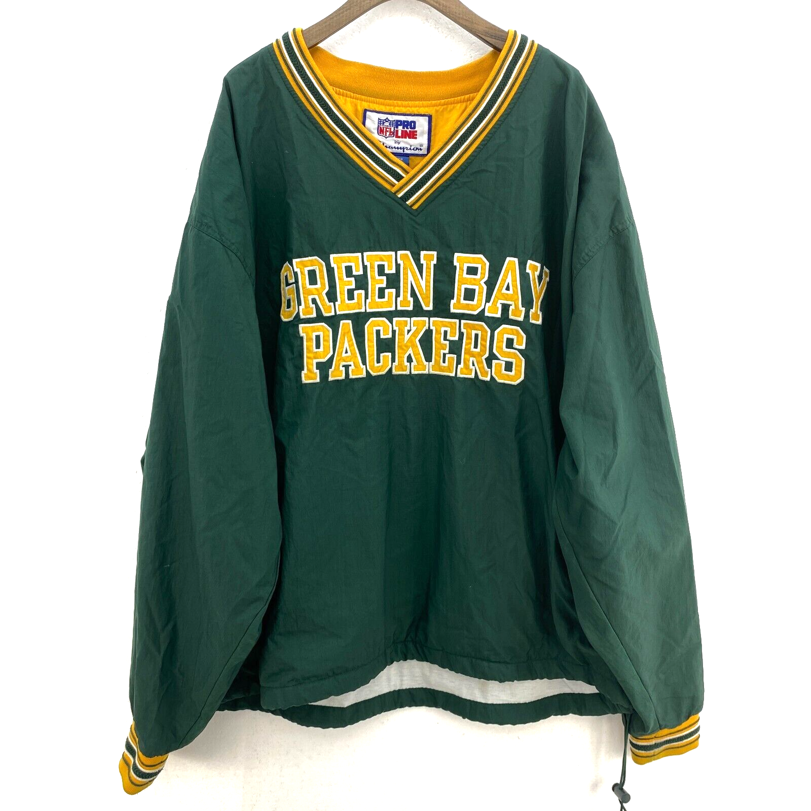 Champion Green Bay Packers NFL Green Pullover Jacket Size XXL