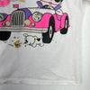 Vintage Betty Boop Car Dog White T-shirt Size L Women's Single Stitch