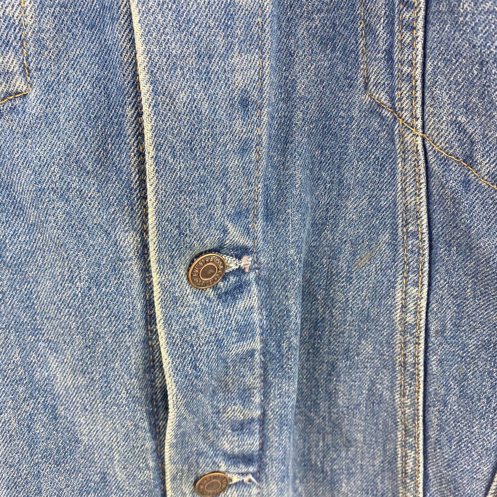 Levi's Denim Jacket Walter Gretzky Golf Medium Wash Blue Trucker Size M