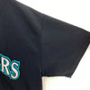 Russell Athlethic Seattle Mariners Button Up Black Jersey Size L