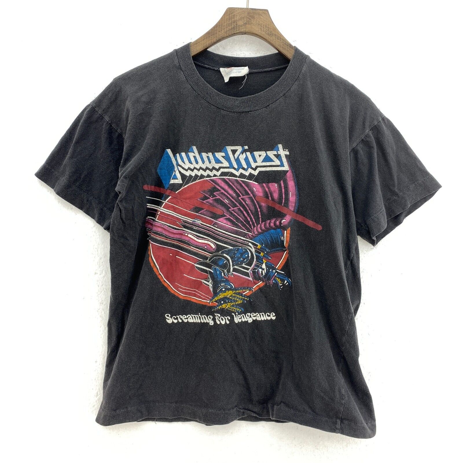 Judas Priest Screaming For Vengeance Black T-shirt Size S World Tour