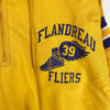 Russell Athletic Flandreau Fliers NCAA Yellow Quarter Zip Hooded Jacket Size XL