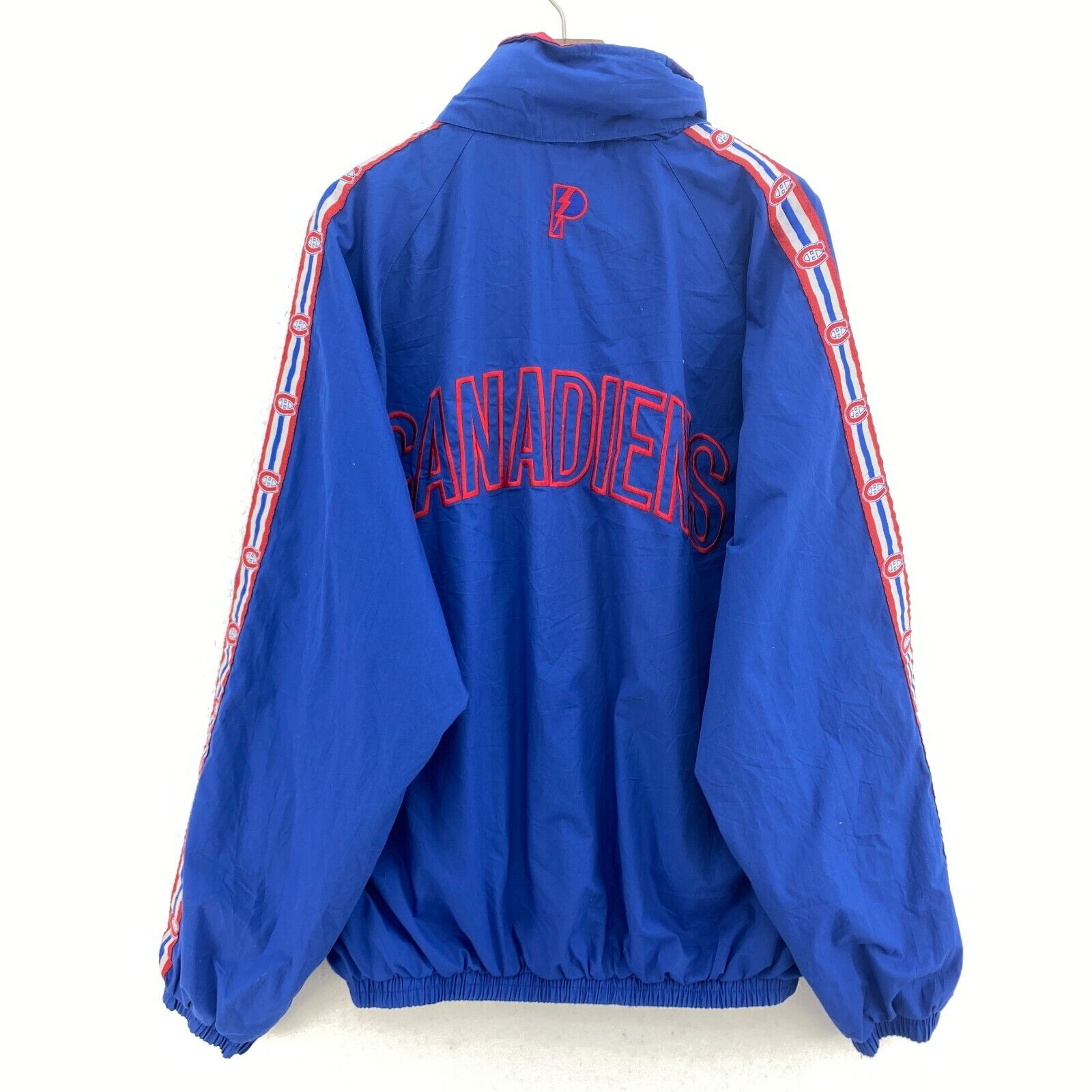 Vintage Pro Player Montreal Canadiens NHL Blue Full Zip Jacket Size L