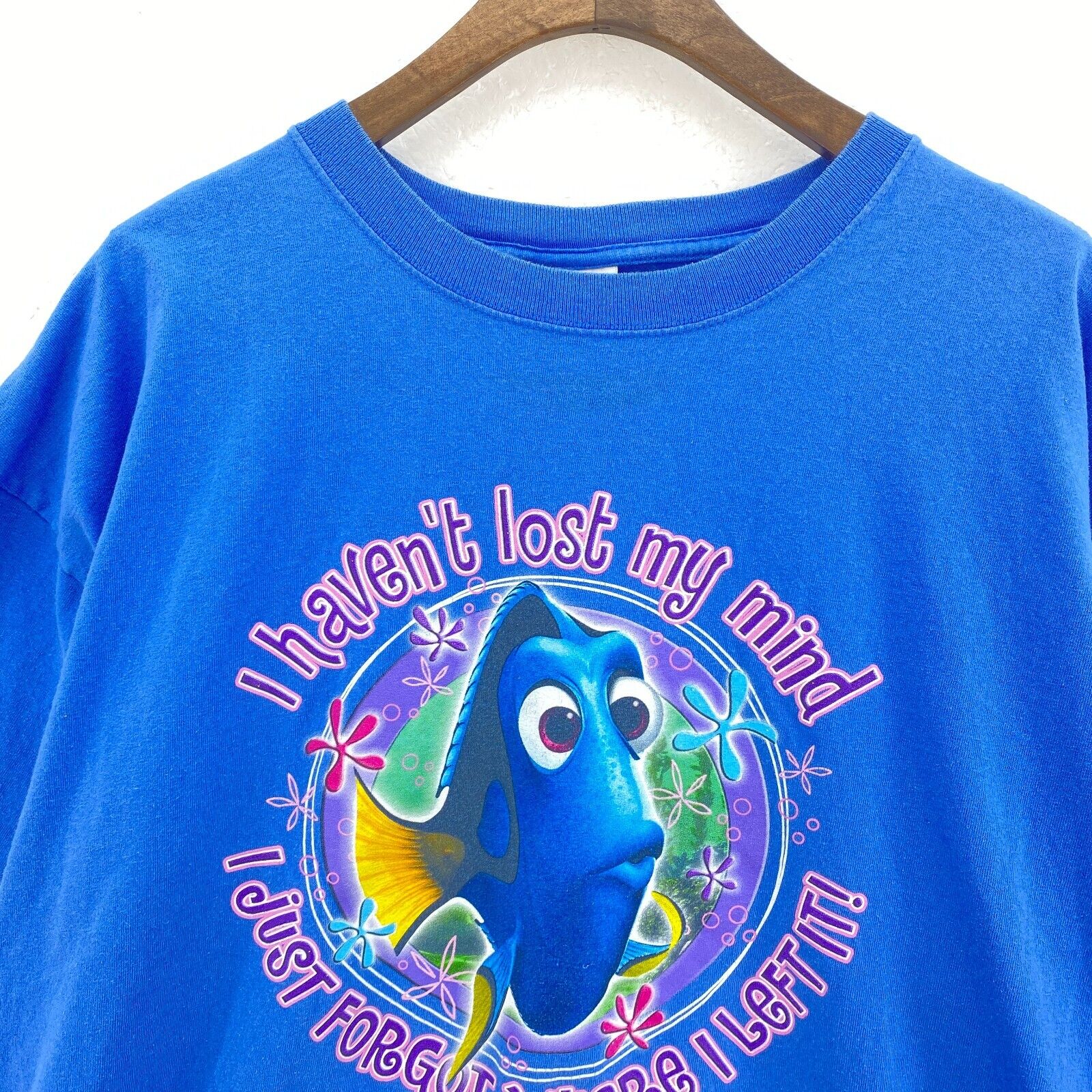 Nemo I Haven't Lost My Mind I Just Forgot Where I Left It Blue T-shirt Size XL