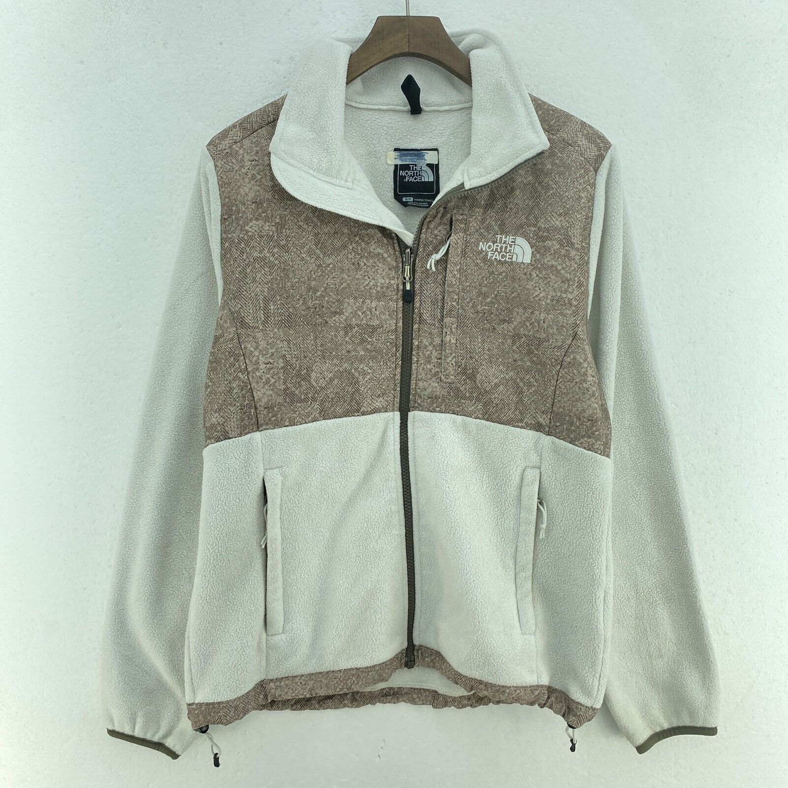 The North Face Women's White Fleece Jacket Size S Full Zip Up