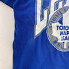 Toronto Maple Leafs Logo 1990 NHL Blue T-shirt Size L Single Stitch