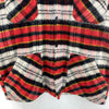 Vintage Red Black Checked Snapped Wool Shirt Jacket Size 42