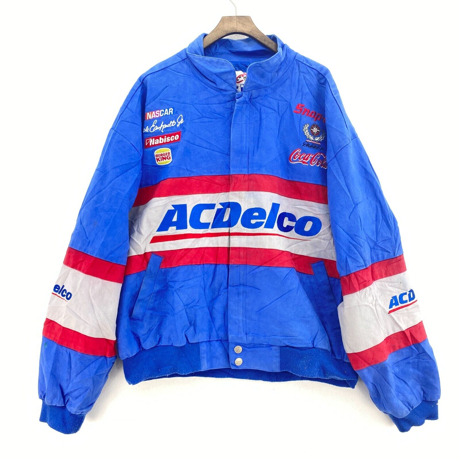 Chase Nascar Acdelco Snop On Coca Cola Full Zip Racing Jacket Size XL Blue