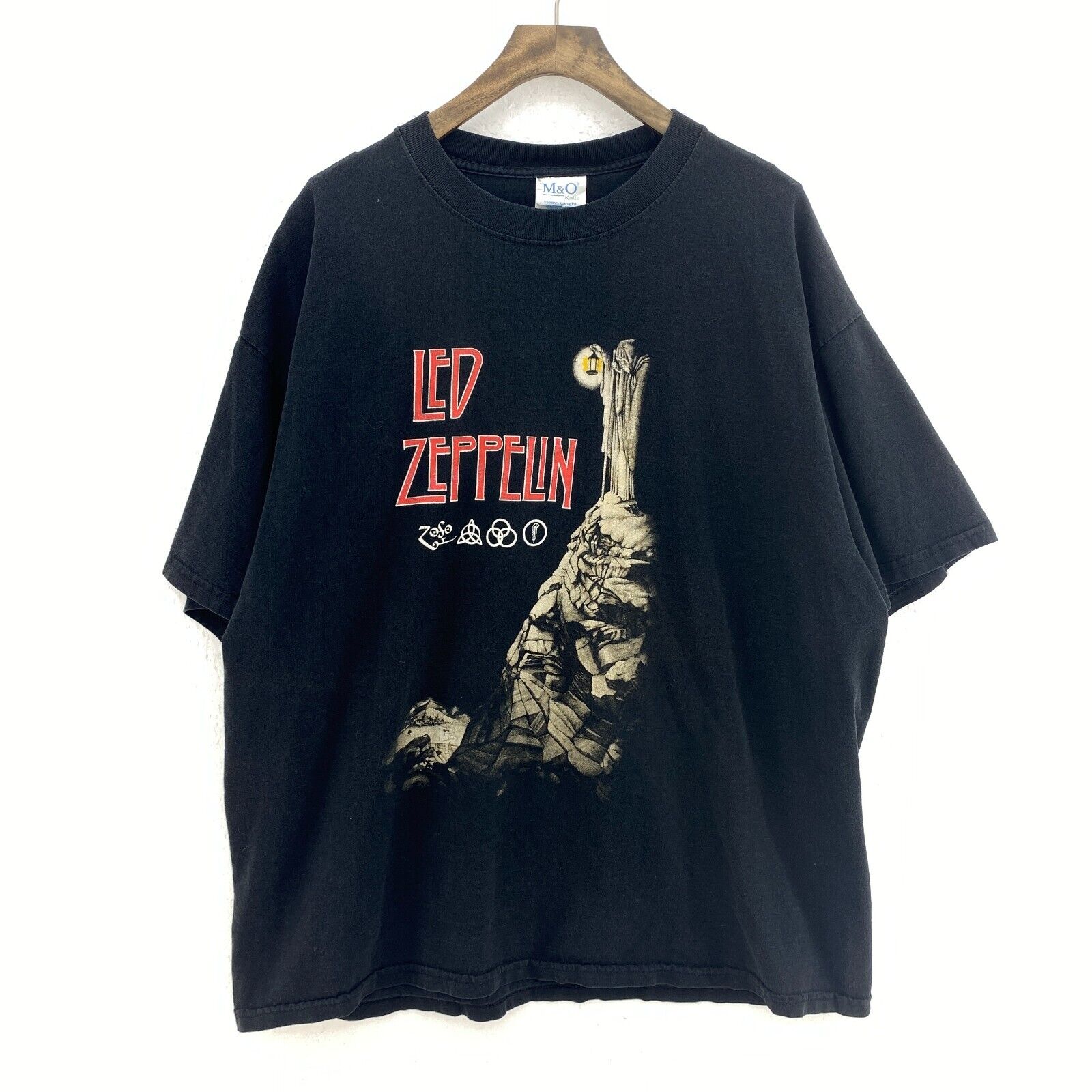 Led Zeppelin Rock Band Black T-shirt Size XL Crew Neck