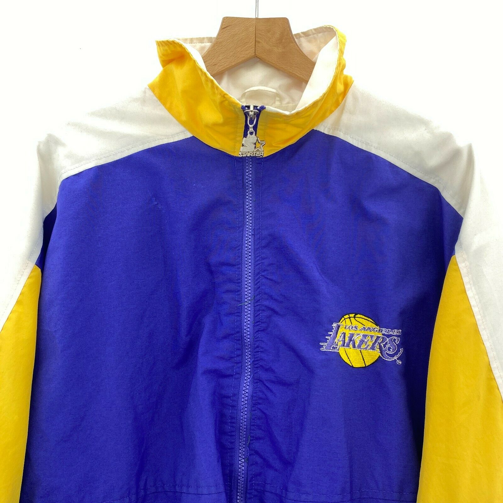 Los Angeles Lakers NBA Windbreaker Starter Jacket Purple Size L