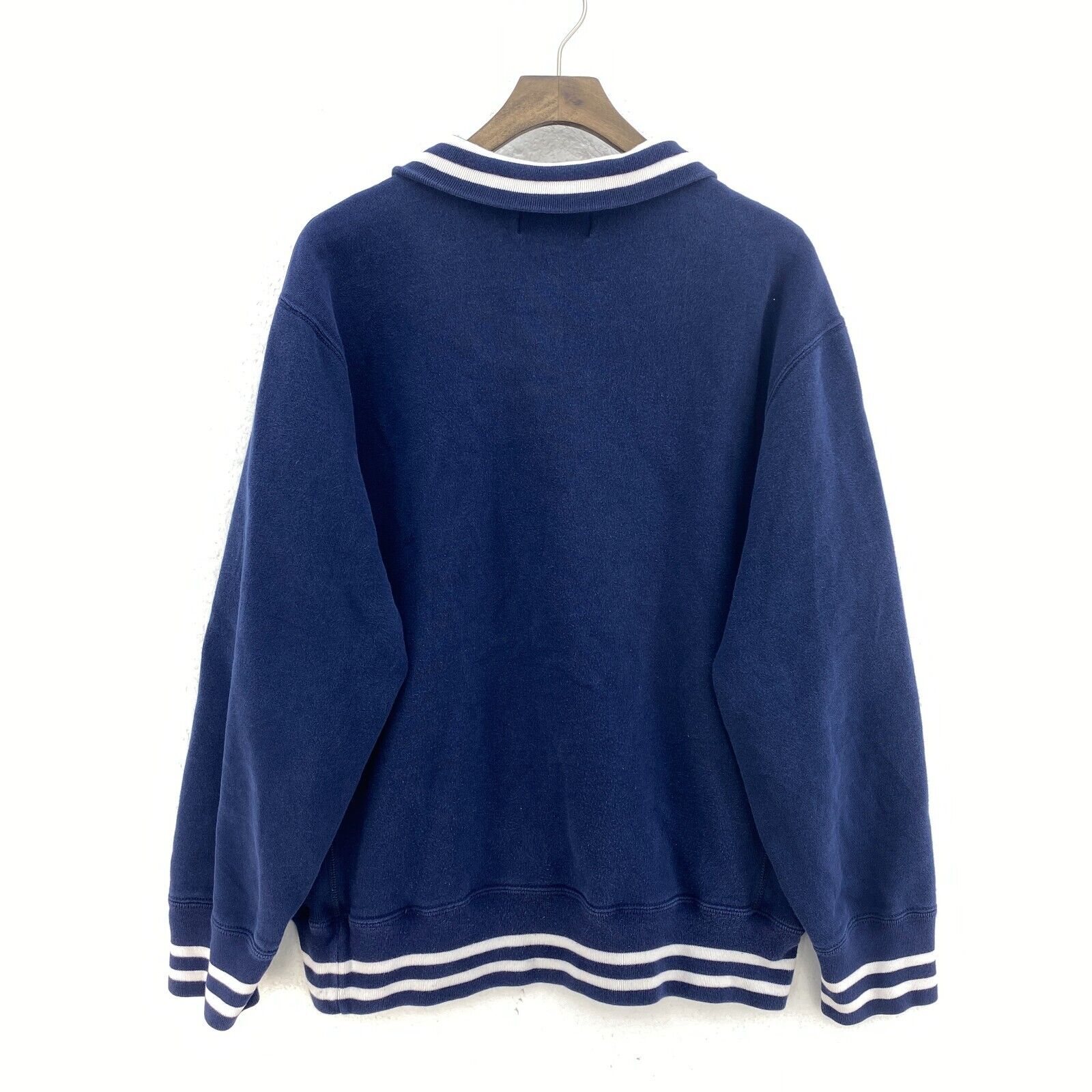 Vintage Polo Ralph Lauren Stadium 90s P Wing Sweatshirt Size L Blue