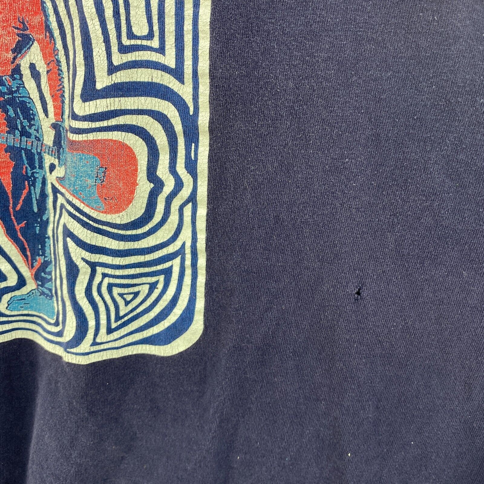 Marithé et François Girbaud Psychedelic Graphic T-shirt Size L Blue